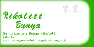 nikolett bunya business card